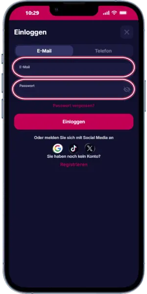 NV Casino login Mit E-Mail einloggen