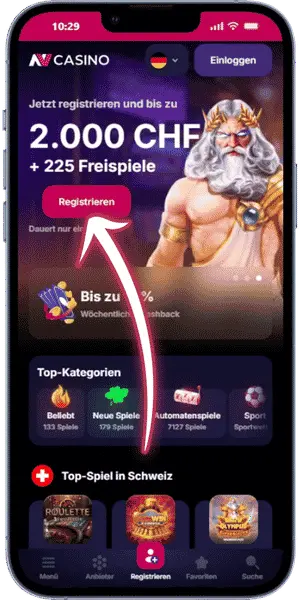NVcasino login mobile Registrierung öffnen
