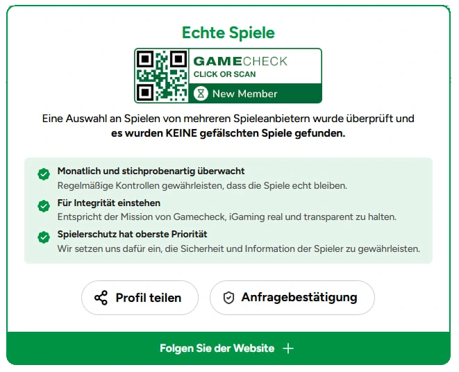 NV Kasino Gamecheck Eine Auswahl an Spielen von mehreren Spieleanbietern wurde überprüft und es wurden KEINE gefälschten Spiele gefunden